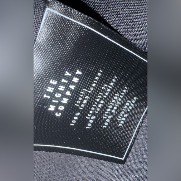 THE MIGHTY COMPANY Blue Bomber Jacket with Rainbow Stripe Trim - Picture 8 of 9